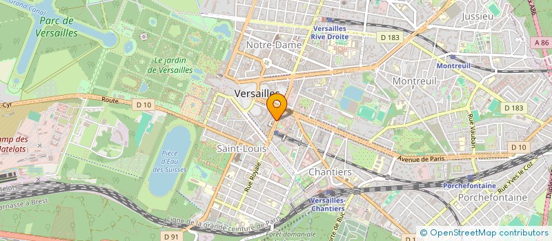 localisation de l'entreprise TRANSROUTE à VERSAILLES