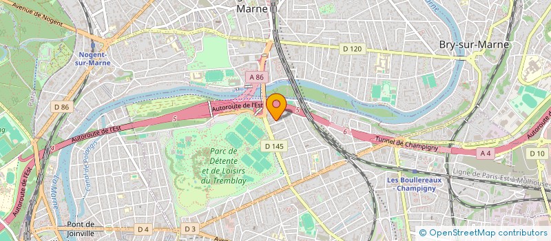 localisation de l'entreprise TRANSSPEED à CHAMPIGNY-SUR-MARNE