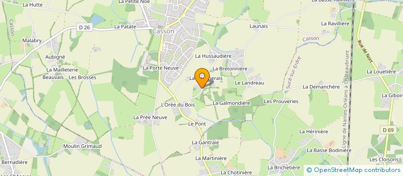 localisation de l'entreprise TRANSTAFF SARL  CASSON