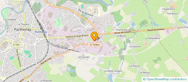 localisation de l'entreprise TRANSTALLUD DISTRIBUTION LOGISTIQUE à PARTHENAY