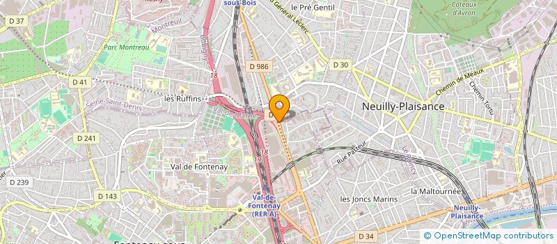 localisation de l'entreprise TRANSTELEC à FONTENAY-SOUS-BOIS