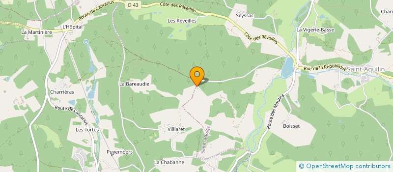 localisation de l'entreprise TRANSURGENCE 24  SAINT-AQUILIN