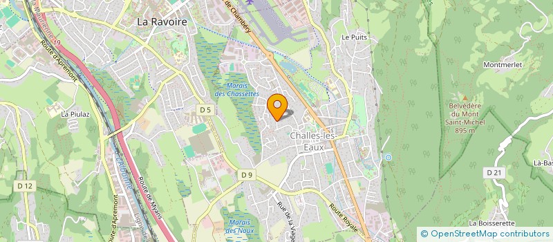 localisation de l'entreprise TRANSVERSAL TECHNOLOGIES à CHALLES-LES-EAUX