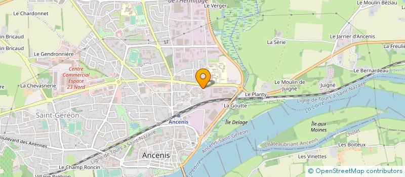 localisation de l'entreprise TRANSVRAC à ANCENIS-SAINT-GEREON