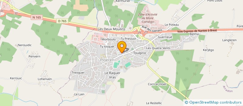 localisation de l'entreprise TRAP'D SERVICES à PLOEREN