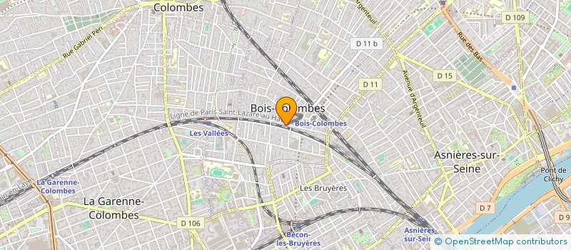 localisation de l'entreprise TRAPEZE SARL à BOIS-COLOMBES