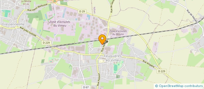 localisation de l'entreprise TRAULET USINAGES à FEUQUIERES-EN-VIMEU
