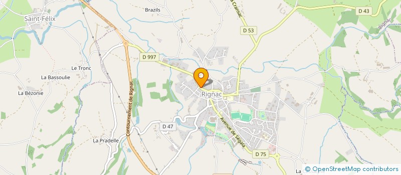 localisation de l'entreprise TRAVAIL ET PERFORMANCE  RIGNAC