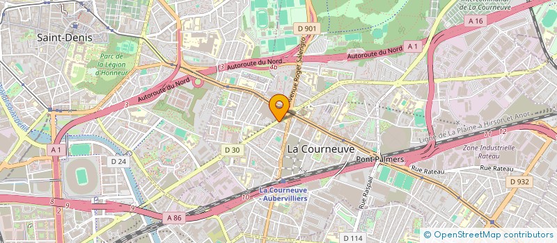localisation de l'entreprise TRAVAIL PLUS à LA COURNEUVE