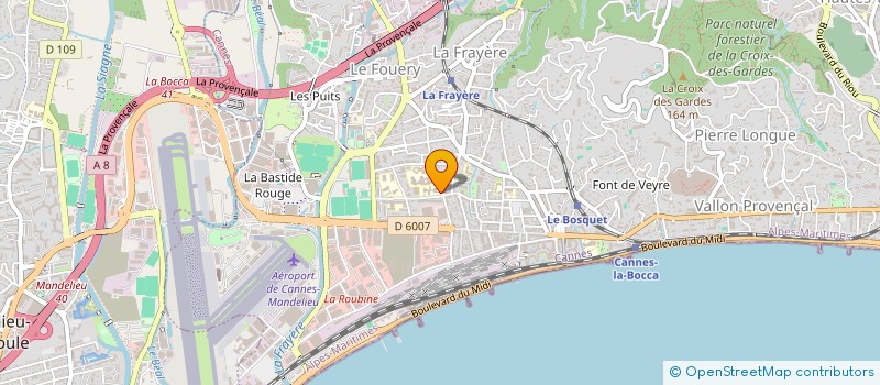 localisation de l'entreprise TRAVAIL POUR TOUS à CANNES
