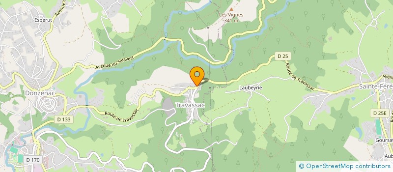 localisation de l'entreprise TRAVASSAC AVENIR  DONZENAC