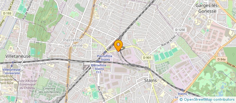 localisation de l'entreprise TRAVAU URBAIN DISTRIB EQUIP MAINTENANCE  PIERREFITTE-SUR-SEINE