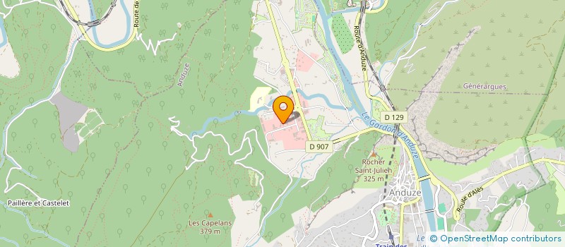 localisation de l'entreprise TRAVAUX A FACON TRAVAUX D'IMPRIMERIE à ANDUZE