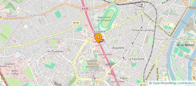 localisation de l'entreprise TRAVAUX BARDAGE COUVERTURE à TOULOUSE