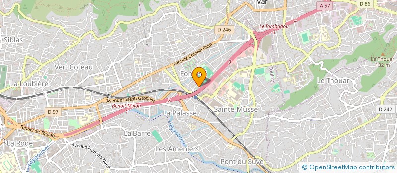 localisation de l'entreprise TRAVAUX BATIMENT CERVETTI à TOULON