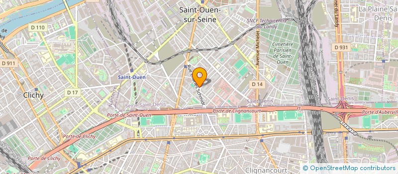 localisation de l'entreprise TRAVAUX BATIMENT CONCEPT  SAINT-OUEN-SUR-SEINE