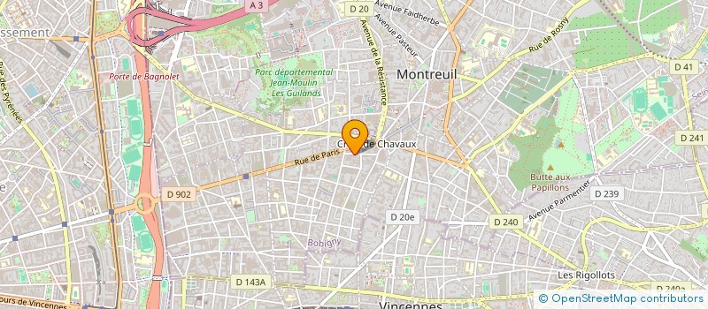 localisation de l'entreprise TRAVAUX BATIMENT SERVICES à MONTREUIL