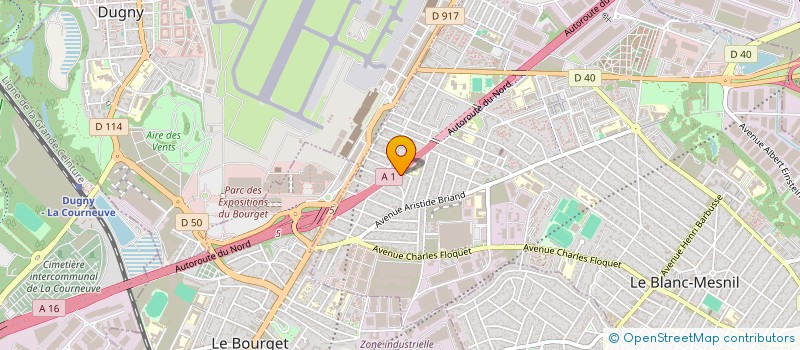 localisation de l'entreprise TRAVAUX BATIMENT SERVICES à LE BLANC-MESNIL