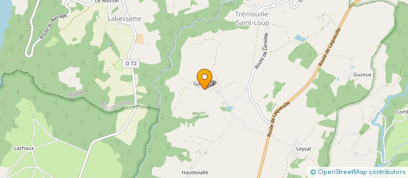 localisation de l'entreprise TRAVAUX BOIS FORET  TREMOUILLE-SAINT-LOUP