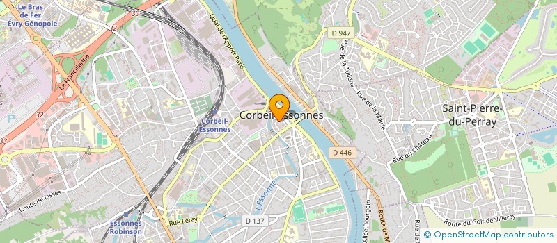 localisation de l'entreprise TRAVAUX BOIS SA à CORBEIL-ESSONNES