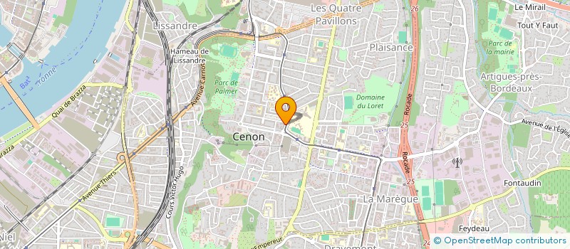 localisation de l'entreprise TRAVAUX CONSTRUCTIONS EUROPEENNES à CENON