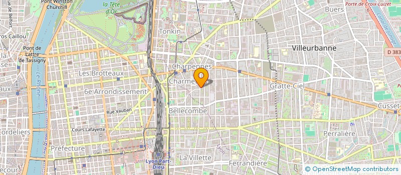 localisation de l'entreprise TRAVAUX COURANTS FAIBLES à VILLEURBANNE