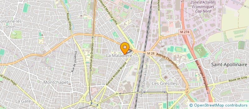 localisation de l'entreprise TRAVAUX D'EQUIPEMENTS TECHNIQUES PERSONNALISES à DIJON