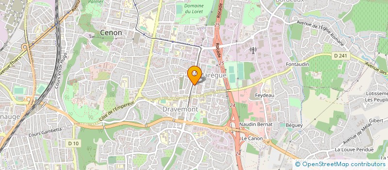 localisation de l'entreprise TRAVAUX DE BATIMENT AQUITAINE à CENON