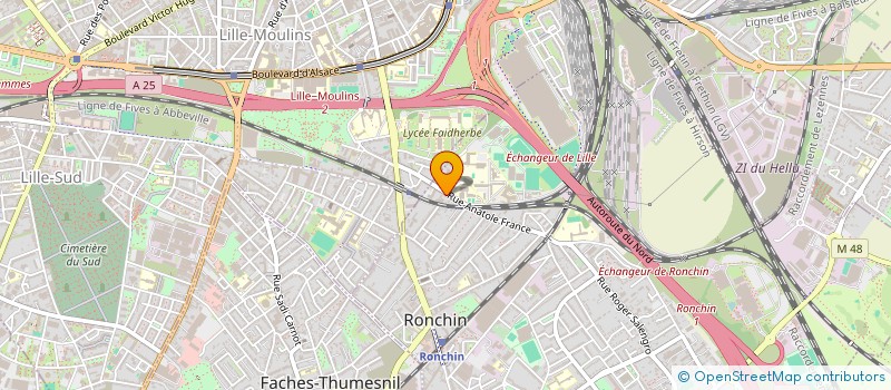 localisation de l'entreprise TRAVAUX DE BATIMENT RENOVATION LILLOISE à RONCHIN