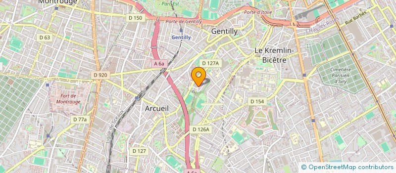 localisation de l'entreprise TRAVAUX DE FINITION D IMPRIMERIE à GENTILLY