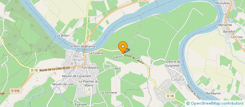 localisation de l'entreprise TRAVAUX DE GUYENNE  BRANNE