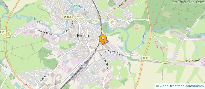 localisation de l'entreprise TRAVAUX DE LA THIERACHE à HIRSON