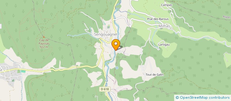 localisation de l'entreprise TRAVAUX DIVERS à SENGOUAGNET