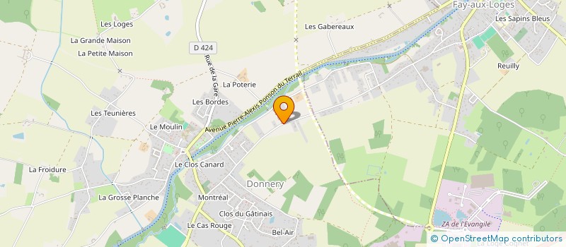 localisation de l'entreprise TRAVAUX DIVERS ET D'ANTAN à DONNERY
