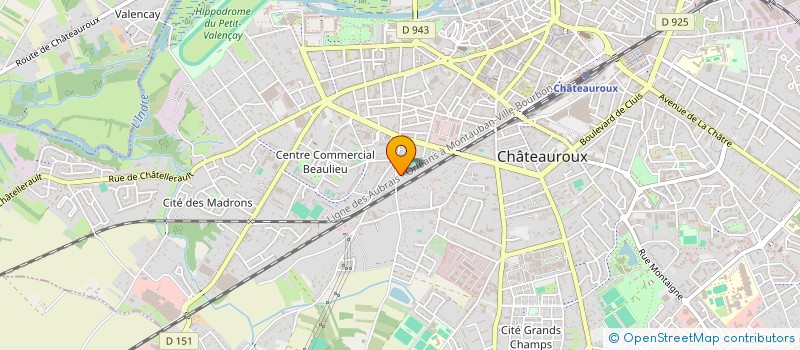 localisation de l'entreprise TRAVAUX DU CENTRE S A à CHATEAUROUX