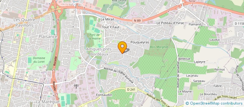 localisation de l'entreprise TRAVAUX ECOLOGIE CLIMATISATION  ARTIGUES-PRES-BORDEAUX