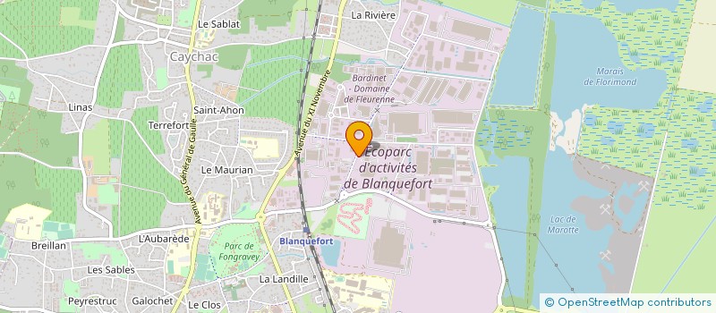 localisation de l'entreprise TRAVAUX ENERGIES & SYSTEMES à BLANQUEFORT