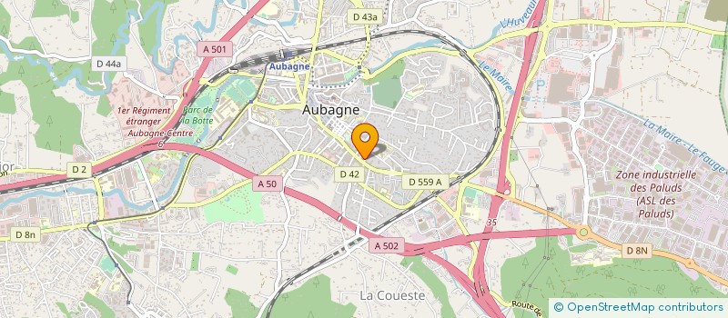 localisation de l'entreprise TRAVAUX ET CONSTRUCTIONS à AUBAGNE