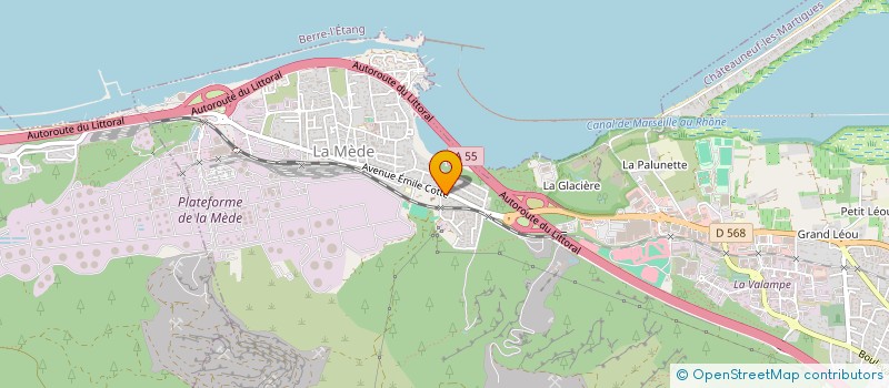 localisation de l'entreprise TRAVAUX ET DECO à CHATEAUNEUF-LES-MARTIGUES