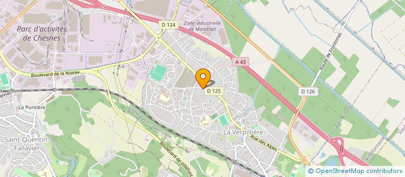 localisation de l'entreprise TRAVAUX ET POLYVALENCE à LA VERPILLIERE
