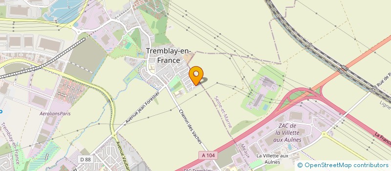localisation de l'entreprise TRAVAUX ET TENDANCES à TREMBLAY-EN-FRANCE