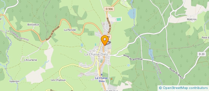 localisation de l'entreprise TRAVAUX FORESTIERS CASADEENS à LA CHAISE DIEU
