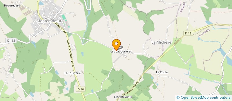 localisation de l'entreprise TRAVAUX FORESTIERS CHARENTAIS à MONTEMBŒUF