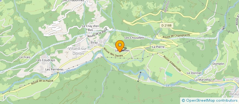 localisation de l'entreprise TRAVAUX FORESTIERS DU BEAUFORTAIN  VILLARD-SUR-DORON