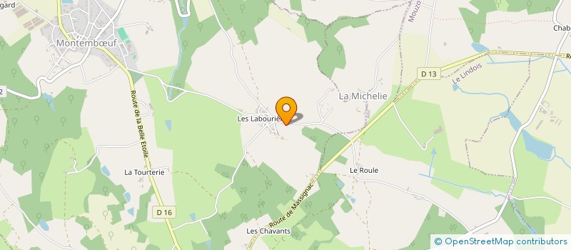 localisation de l'entreprise TRAVAUX FORESTIERS HAUTE CHARENTE à MONTEMBŒUF