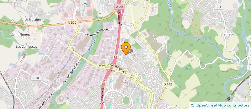 localisation de l'entreprise TRAVAUX FORESTIERS LIMOUSIN à LIMOGES
