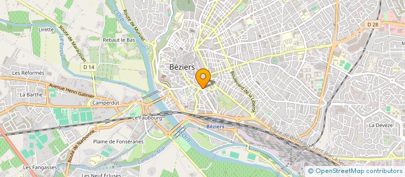 localisation de l'entreprise TRAVAUX GENERAUX DU MIDI à BEZIERS