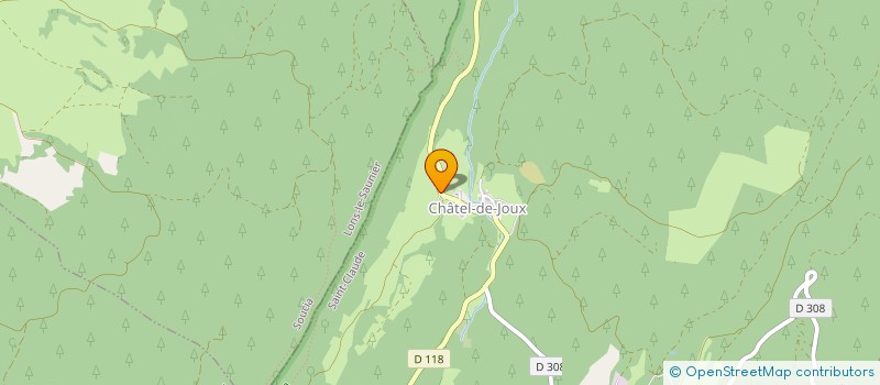 localisation de l'entreprise TRAVAUX GESTION VALORIS FORESTIERE SARL  CHATEL-DE-JOUX