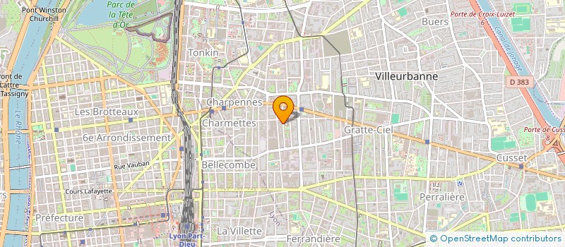 localisation de l'entreprise TRAVAUX  HARMONIE CONSEIL  VILLEURBANNE