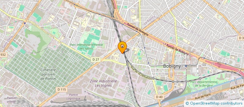 localisation de l'entreprise TRAVAUX IDF à BOBIGNY